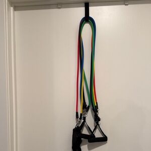 Over the door or under the door Resistance Bands with Handles